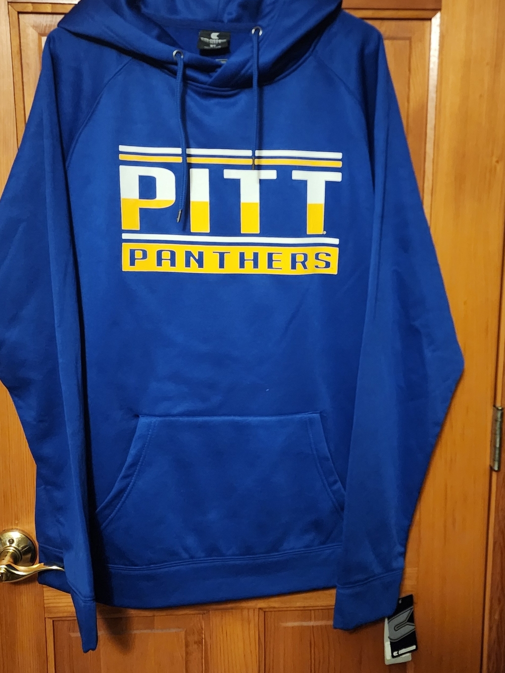 Colosseum Blue PITT Panthers Zip-Up Hoodie with Yellow Accent